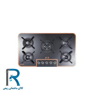 اجاق گاز درخشان مدل G636 شیشه مات دور نارنجی